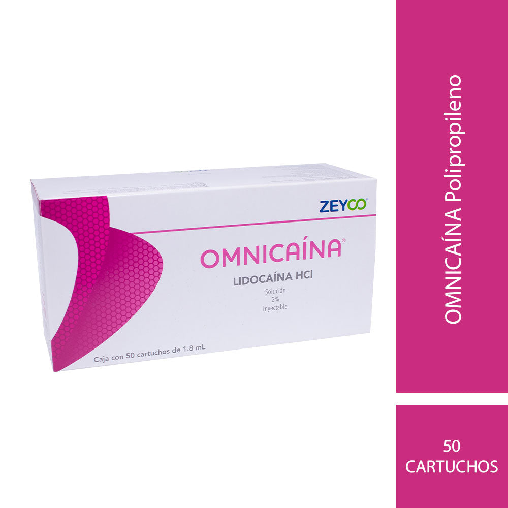 Anestésico Inyectable Lidocaína HCI 2% - Omnicaína Zeyco
